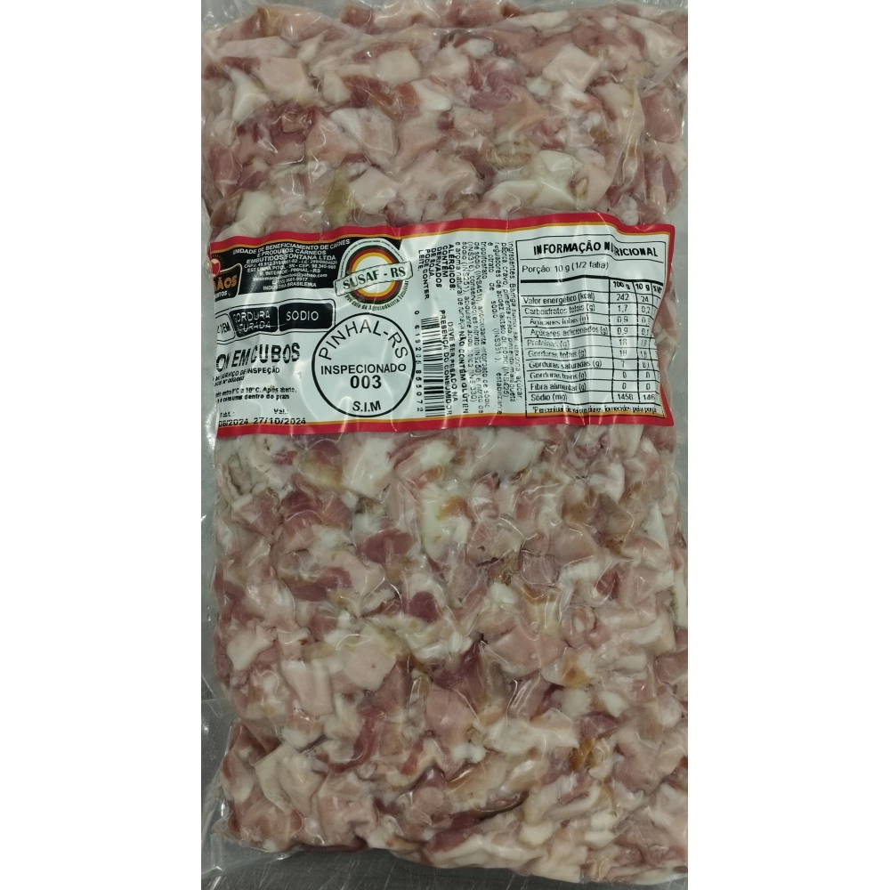 Bacon em Cubos (Com Barriga Mais Gordo)