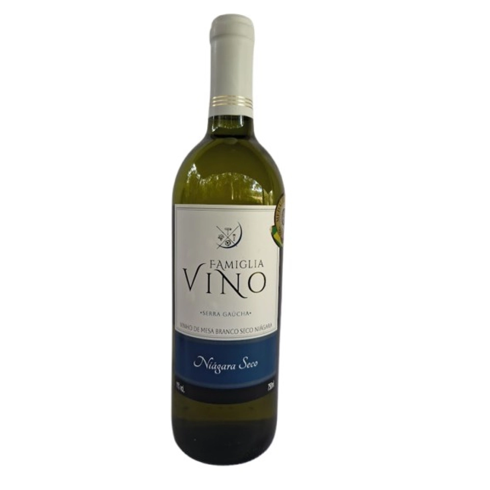 Caixa com 2 garrafas de 750 ml Vinho Niágara Seco _ Famiglia Vino