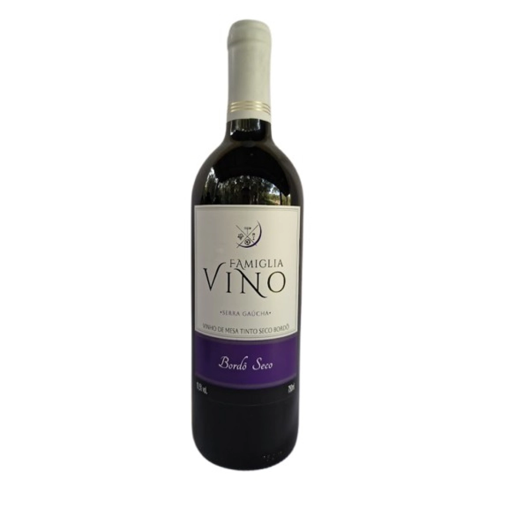 Caixa com 6 garrafas de 750 ml Vinho Bordô Seco _ Famiglia Vino