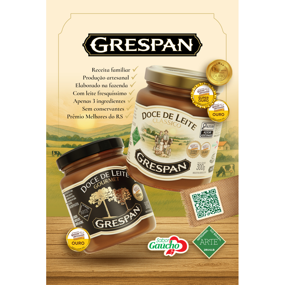 KIT 12 doces de leite  6 Clássico 300g  6 Gourmet 300g