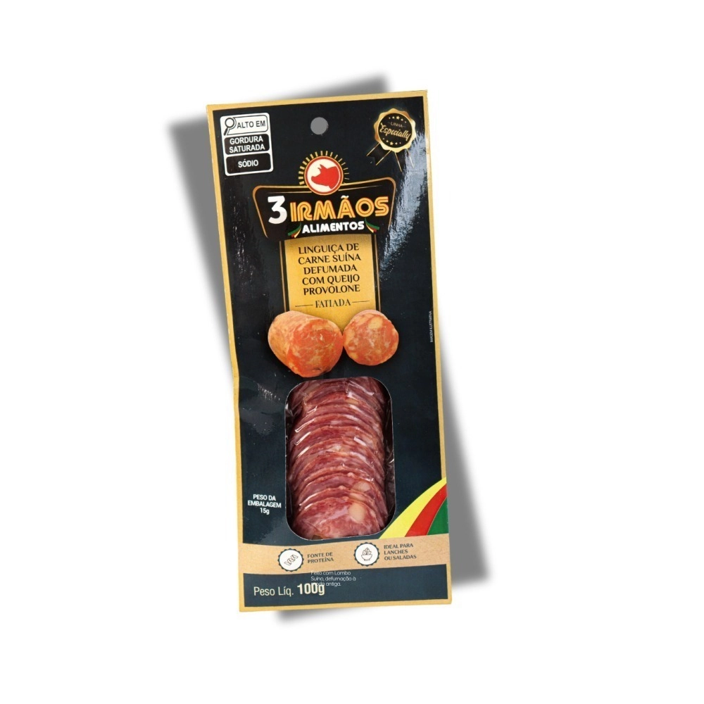 LINGUIÇA DEFUMADA FATIADA COM QUEIJO ( SALAME ESPECIALLY)