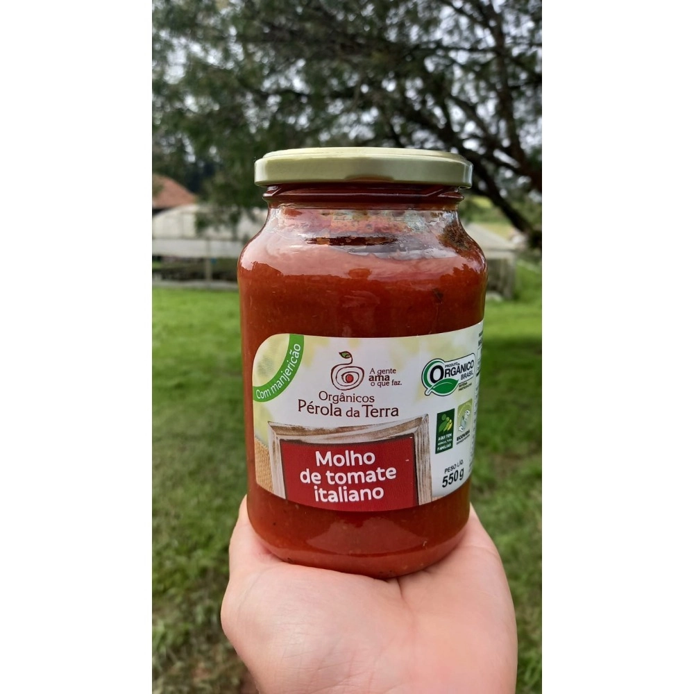 Molho de Tomate com Orégano Orgânico 550gr - caixa com 12 un
