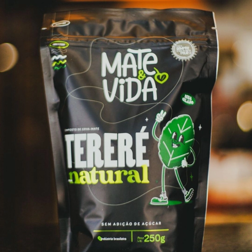Mate&Vida Composto de Erva-Mate para Tereré sabor Natural 250 g (Caixa com 10 unidades)